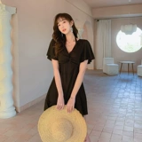 Цельный купальник для женщин, новинка 2025 года, популярный модный цельный боксер большого размера, слегка толстый живот, закрывающий горячий источник, отпускной купальник