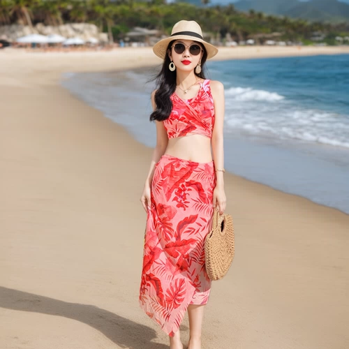 Сексуальный раздельный купальник, комплект, 3 предмета, по фигуре