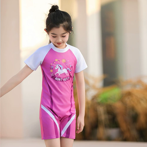 Детский модный мультяшный купальник для принцессы для школьников для парков развлечений, подходит для подростков