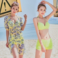 Cô gái nhỏ xinh bikini bikini áo tắm gợi cảm chia ba mảnh thép hỗ trợ kích cỡ ngực tập hợp áo tắm bán buôn - Bikinis ao tắm