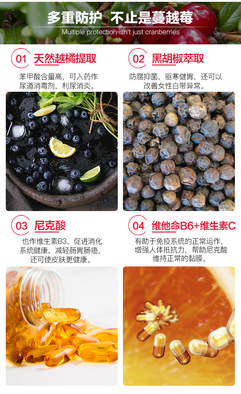 丹麦 纽诺迪克 New Nordic 高浓度蔓越莓精华片 30片 延缓衰老 卵巢保养 图4
