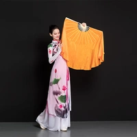 Настоящий шелк чистый оранжевый 31 плавающий 40 см правой руки