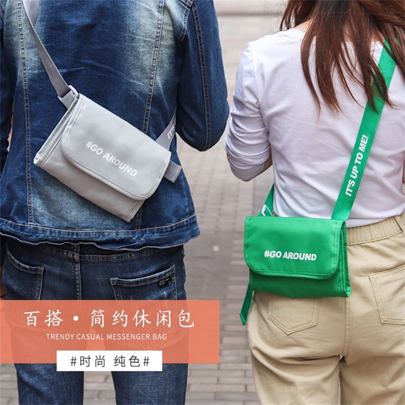 New Couple Skew Satchel Casual Oxford Cloth Bag SHOULDER BAG SINGLE SHOULDER BAG CHEST FRONT BAG TRAVEL ZERO WALLET CARD BAG