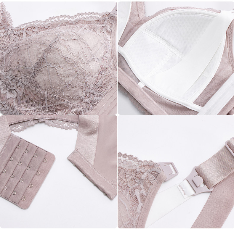 Plus Size Maternity Bra for Pregnancy Breastfeeding Intimates Push up and Anti-Sagging Big Chest Full Cup Postpartum Feeding Bra — 24