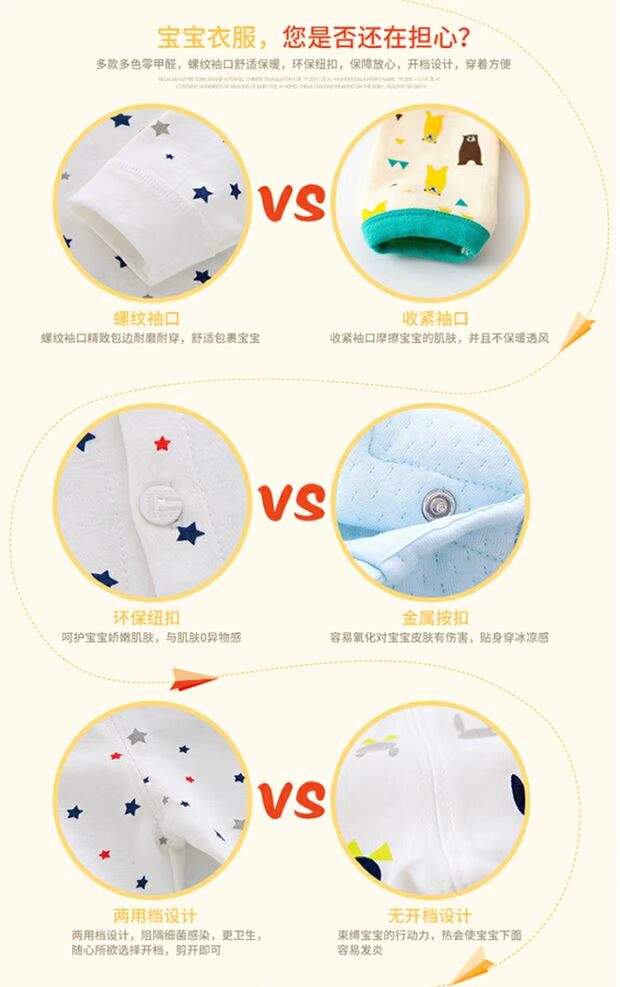 Bộ đồ lót trẻ em cotton mẫu mùa xuân và mùa thu 1 năm và 6 tháng áo sơ sinh cardigan 2 quần áo nam nữ mùa thu 3 bộ đồ ngủ cho bé quần áo giữ nhiệt trẻ em