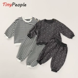 Скандинавский детский хлопковый осенний комплект, лонгслив, штаны, скандинавский стиль