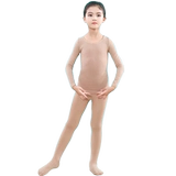 Детское танцевальное базовое пальто для девочек цвета кожи девушки Немецкий бархатный бархатный обтягивающий базовый слой для танцев плюс бархатная густая теплая одежда