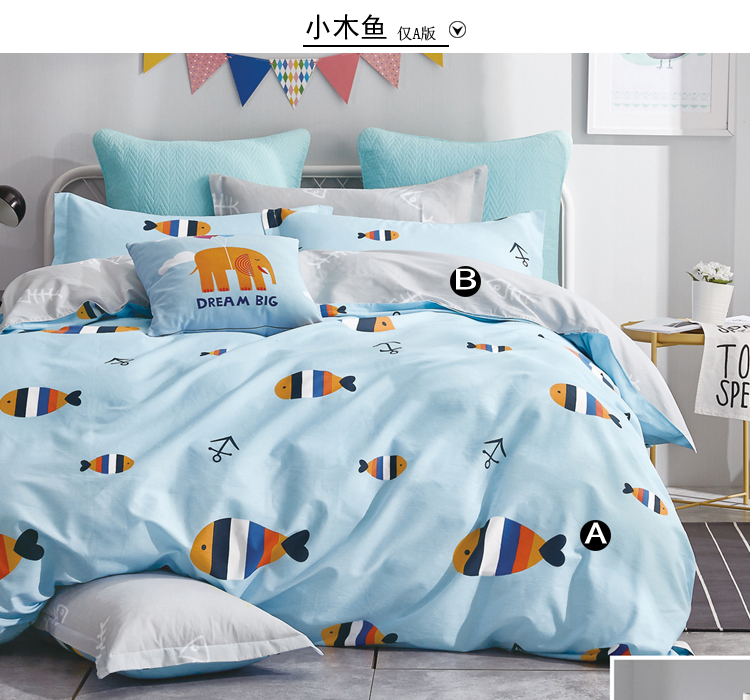 Mảnh duy nhất của bông 1.2m1.5 mét trẻ em phim hoạt hình mẫu giáo quilt cover bông mùa hè bé quilt cover bé tùy chỉnh