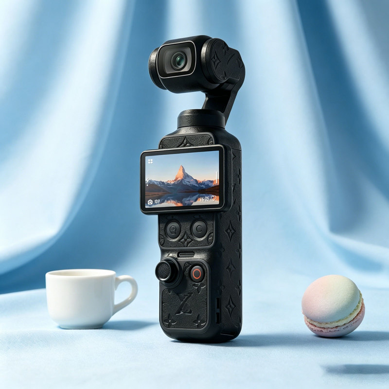 Suitable for Dji Pocket4 Lambskin Texture Body Film, Dj Pocket4 Camera Protective Film, Osmo Sticker