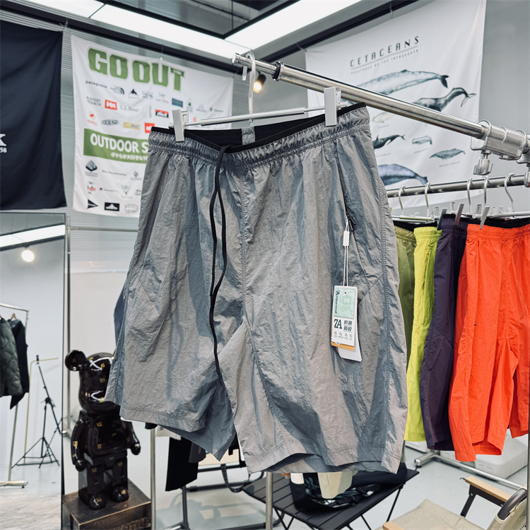 Abrasion Resistant Nylon, Lightweight, Breathable, Water-Repellent, Unisex, Outdoor Mountain Style 7inch Casual Shorts, Beach Pants