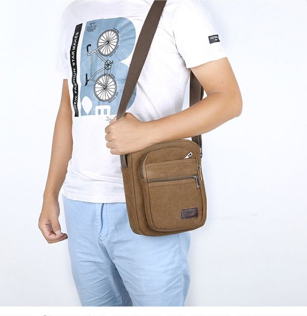 Túi xách nam vải vai giản dị Túi đơn giản Túi Messenger nam hoang dã Túi nhỏ túi du lịch Vai nam Túi Messenger túi xách nữ gucci