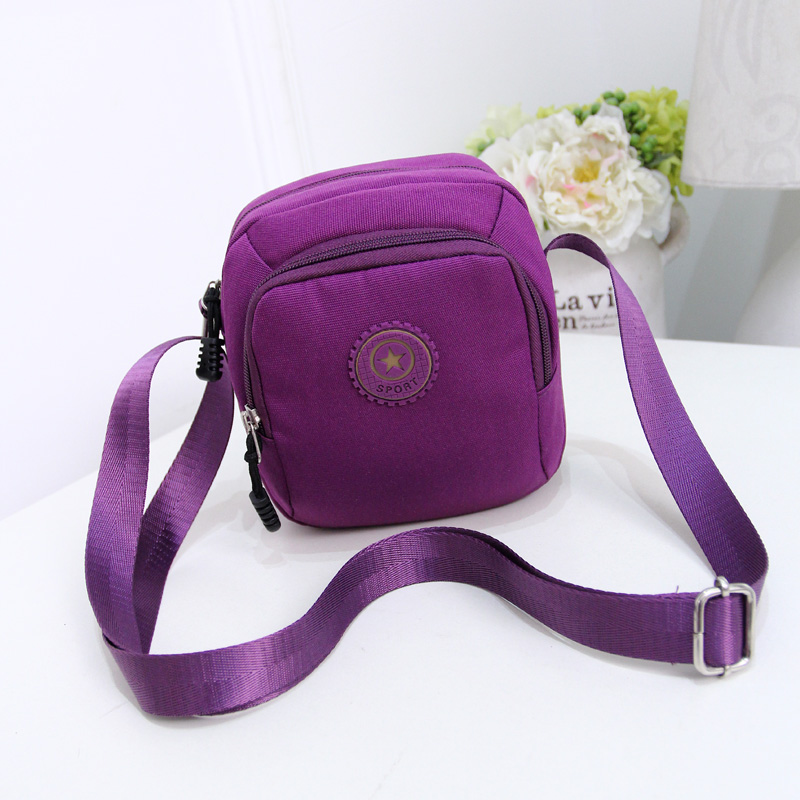 Woman Bag Small Bag Casual Nylon Single Shoulder Bag Mini Bag Canvas Brief cell phone Zero wallet Skew Oxford Cloth Bag 
