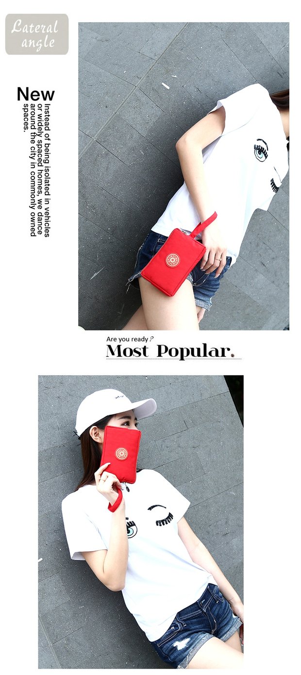 Mới vải nhỏ túi xách tay nữ túi vải ví điện thoại túi chìa khóa túi nylon dài ví tiền mua sắm tạp hóa ví juno
