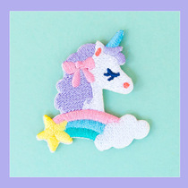 Unicorn Embroidered Fabric With Kirkika Pass Freshens Wind Cloth Sticker DIY Teenage Hearts Ledger Decorative Patches