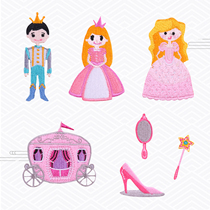 The fairytale princess with the prince cartoon cloth sticker DIY bag handbill patch with a patch of embroidered patch clothing to patch up the tints.