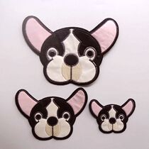 Leather Puppy Patch Applique Clothes Denim Pants Down Trim Patching Fashion DIY Embroidery Size Patch