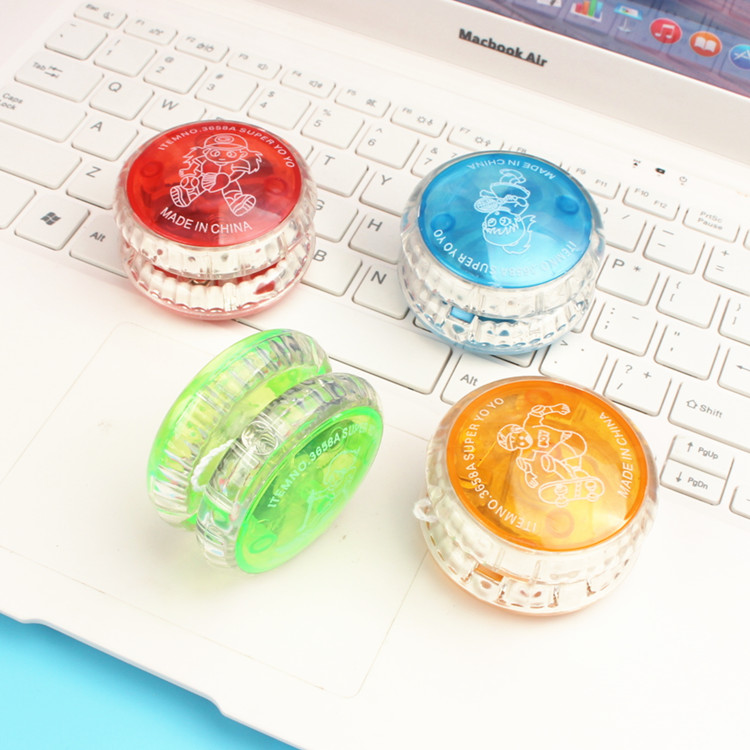 Children Shine Toy with Fried Stuffed Ball Creative Sparkling Yo-yo Boy Dazzling Bright Puzzle Luminous Yoyo Ball Gift