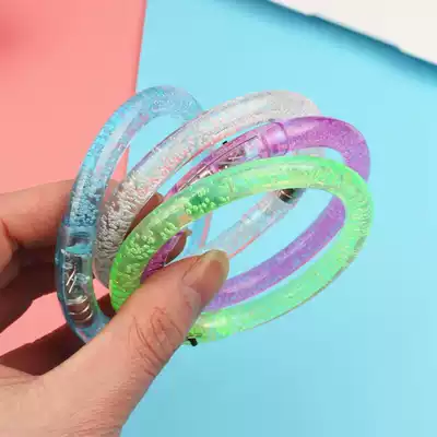 Luminous bracelet glitter bracelet acrylic LED bracelet children's kindergarten bar dance night market stalls supply