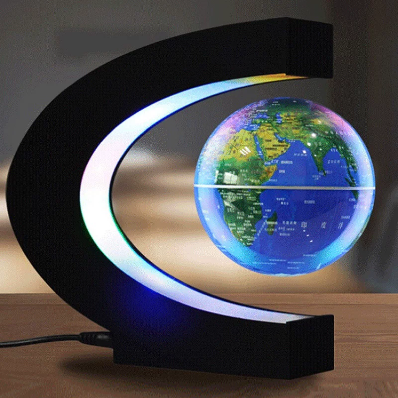 Новый Qi Home потери C-образный 3-дюймовый прозрачный плавающий Земной Geely подарок Gelast 3D S threeD подвешивающаяся детская комната