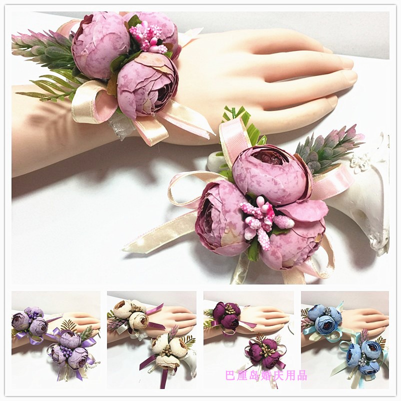 Chest Flower Wrist Flower-style European-style wedding bride bridesmaid's sister's hand florist opening guest conference annual meeting