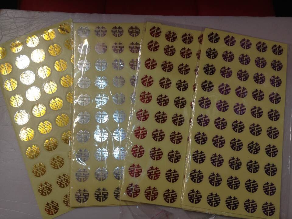 Wedding festive wedding supplies wedding invitations wedding invitations envelopes sealing stickers transparent stickers happy word stickers