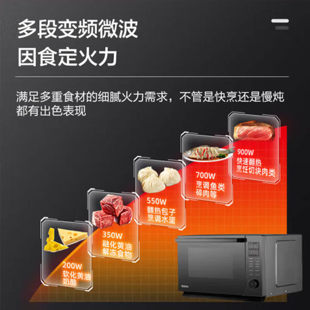 Galanz Microwave Oven G90F25Yesxlv-Ad(G0) Household 25L Stainless Steel Inverter Microwave with Pull-Down Door