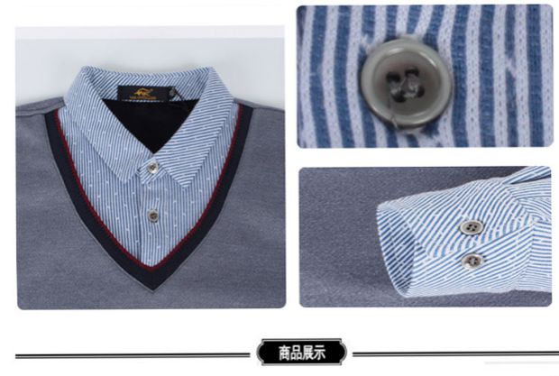 Cộng với phân bón XL nam trung niên giả dày hai dày cộng với áo nhung cổ áo trùm đầu ấm mỡ đáy áo big size nam