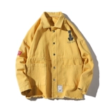 Джинсовая трендовая осенняя куртка, в корейском стиле, оверсайз