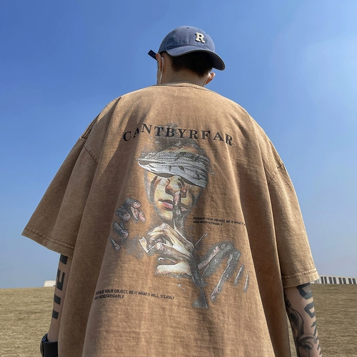 Хлопковая футболка, европейский стиль, оверсайз