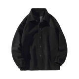 Мужское короткое осеннее шерстяное пальто, куртка, увеличенная толщина, оверсайз