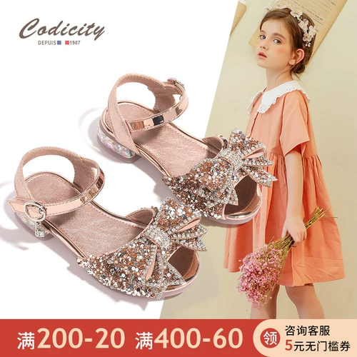 Летние сандалии, модные детские высокие туфли для принцессы, 2021 года, мягкая подошва, подходит для подростков