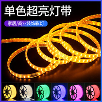 Light strip led three-color color color light bar home neon marchlight colorful color change outdoor waterproof color 220V