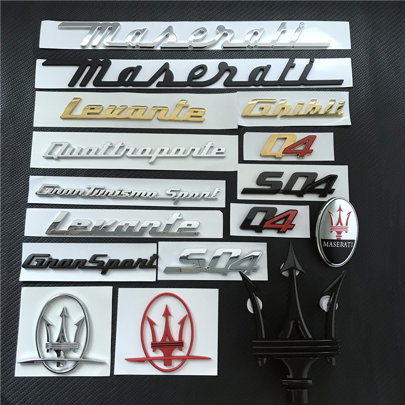 Maserati Logo SQ4 Rear Logo President Geberit Modified Logo Front Logo Side Label GTS English Label Sticker