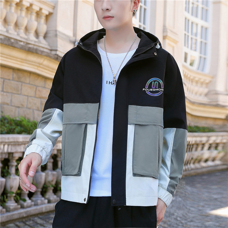 Frock coat Men's casual loose handsome student bomber jacket Spring and autumn Korean version of the trend sports top