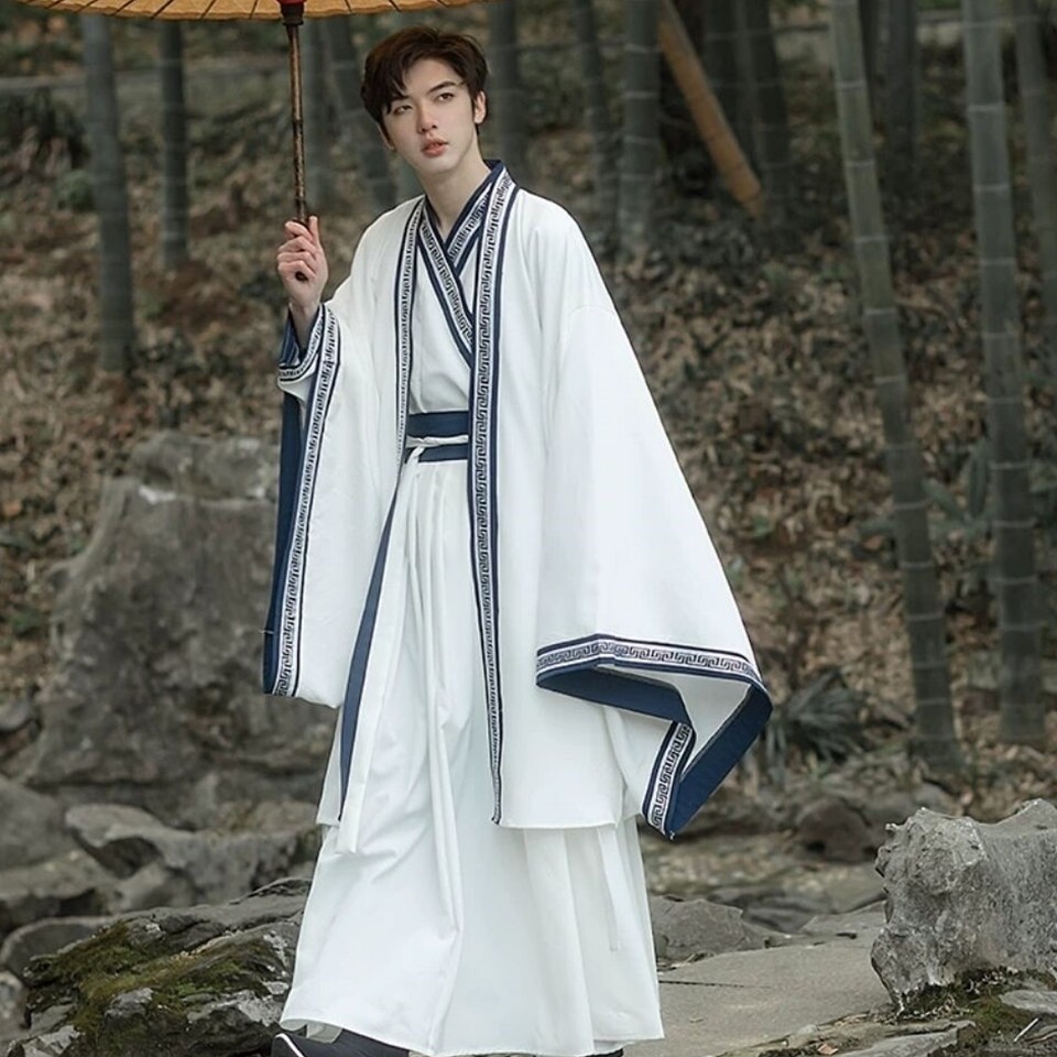 Han - suit male Wei Jin Feng Guan Guang Guang Book Sheng white men and women couple suit ancient clothing