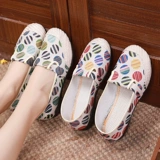 Слипоны, дышащая универсальная тканевая обувь на платформе для отдыха, в корейском стиле