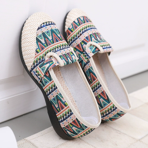 Слипоны, дышащая универсальная тканевая обувь на платформе для отдыха, в корейском стиле