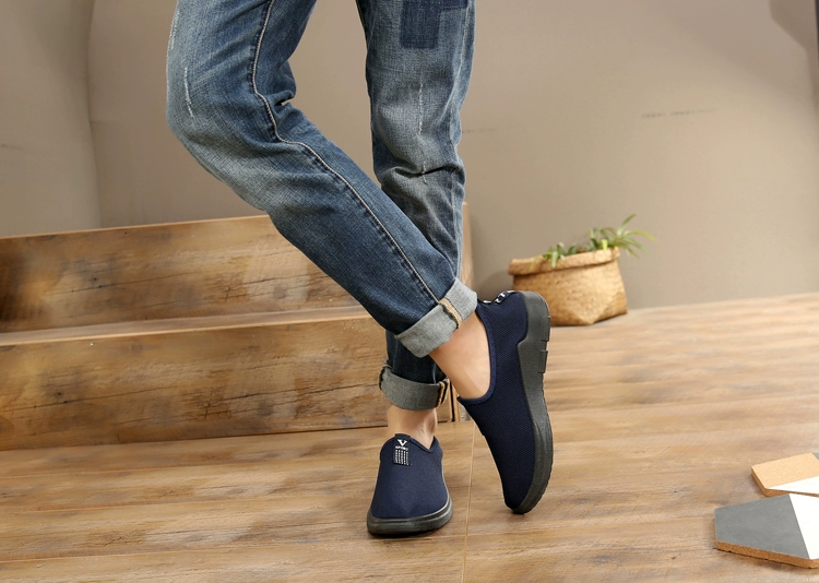Giày Bắc Kinh cũ giày đơn nam thể thao chống trượt giày mềm đế mềm thoáng khí đế thấp giày đế giày lười giày đơn