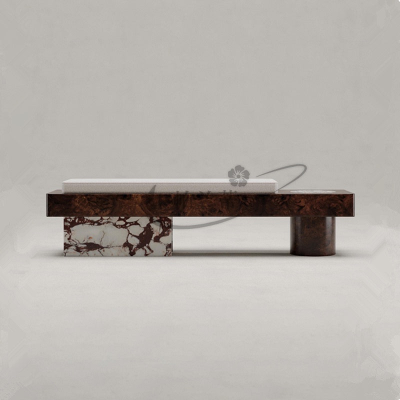 Modern Light Luxury Marble Fabric Sofa Stool, Nordic Model Room Decorative Entryway Stool, Designer Clubhouse Long Bench Modern Light Luxury Marble Fabric Sofa Stool, Nordic Model Room Decorative Entryway Stool, Designer Clubhouse Long Bench