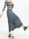 High-Waisted Side Slit Denim Skirt for Women 2025 Autumn and Winter New Design Mid-Length A-Line Skirt Hip-Hugging Skirt