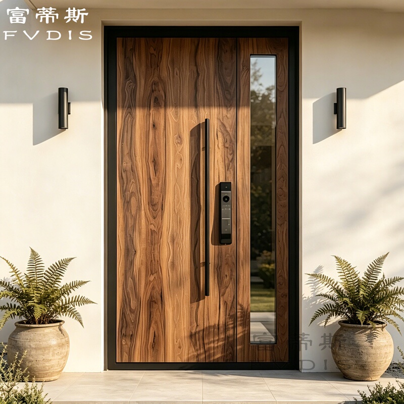 Exquisitely Carved Cast Aluminum Entrance Door, Double Door for Luxury Villas, Double-Opening Door for Rural Self-Built Houses, Single Door
