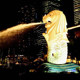 Customized water-spraying sea lion imitation sandstone fountain pool Merlion water-spraying animal artificial sandstone sculpture waterscape decoration