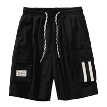 Japanese shorts mens workwear summer thin trendy brand loose sports casual youth five-point pants trendy