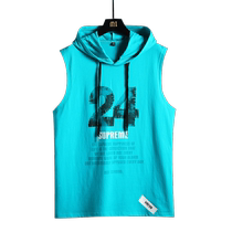 2022 spring and summer youth sleeveless hooded tops trendy trendy mens versatile loose casual tops