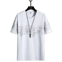 Outlets NASA mens summer new short-sleeved T-shirt mens versatile round neck loose simple half-sleeved top