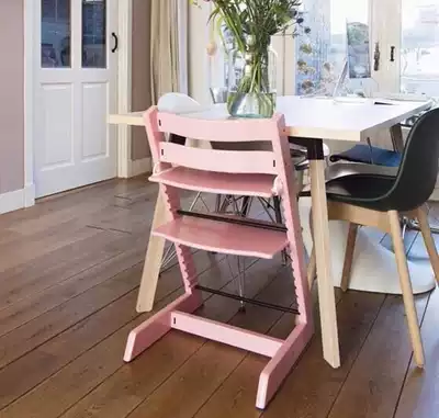 ins Nordic growth chair Baby dining chair Children's dining table chair solid wood adjustable net celebrity recommended dining chair baby
