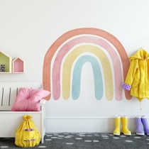 ins Nordic childrens room cartoon wall sticker rainbow large diy self-adhesive wall decoration kindergarten wall sticker decoration