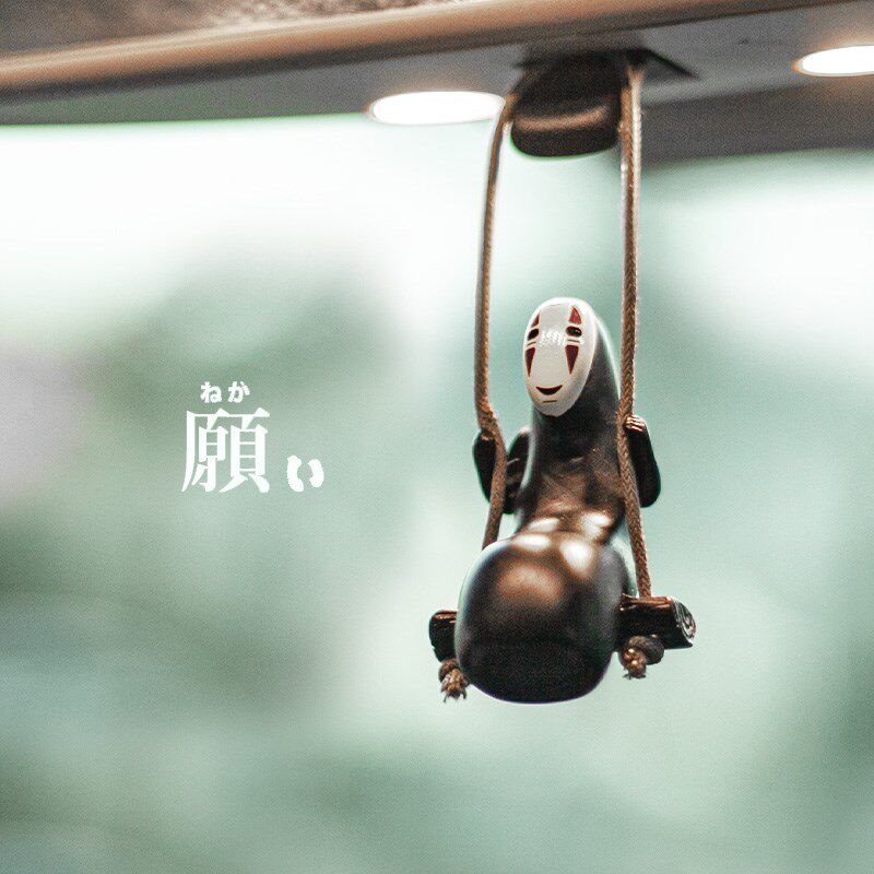 Miyazaki Jun No Face Male No Face Male Swing Set car Decorative Pendulum Pendant Mini Paparazzi Toy Creative Cute