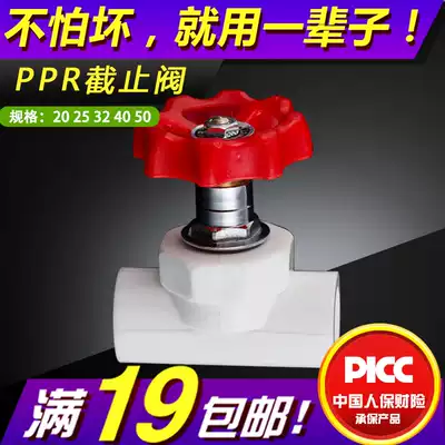ppr stop valve 20251 inch thickened water valve water pipe lifting type 6-point gate valve plastic valve switch fittings