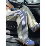 Трендовые штаны для отдыха, спортивный парашютист, в американском стиле, свободный прямой крой